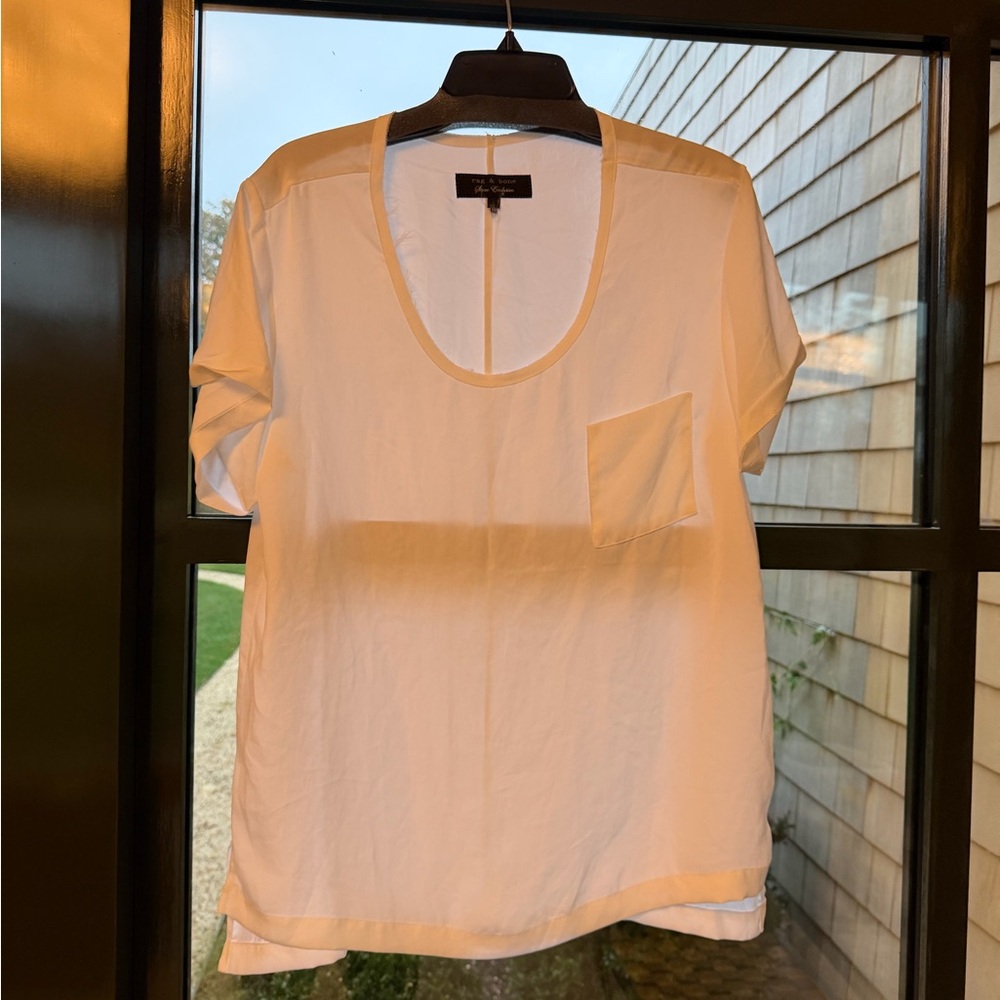 Rag & Bone White Top with Pocket